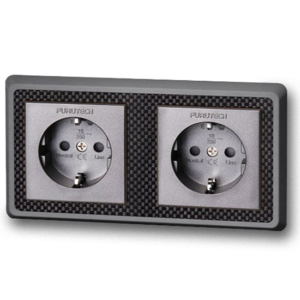 Furutech | FT-SWS-D(Rhodium) NCF | Double Schuko Outlet